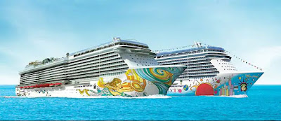 Norwegian Getaway & Norwegian Breakaway - Two of many Norwegian Cruise Line (NCL) Ships Sailing from New York in 2020.