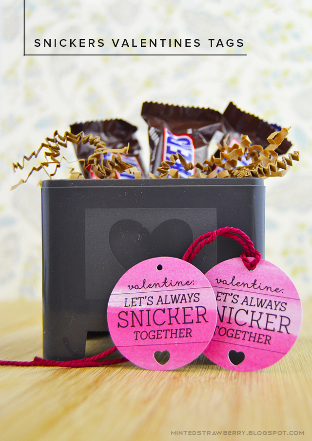 Free Printable: Snickers Valentine Tag - Minted Strawberry