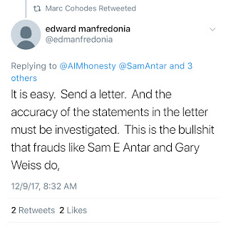 Marc Cohodes Retweets Edward Manfredonia, December 9, 2017