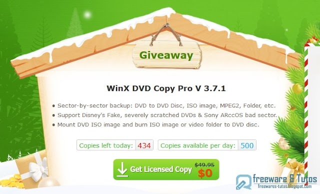 Offre promotionnelle : WinX DVD Copy Pro  3.7.1 gratuit !