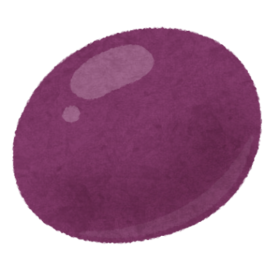 ブドウの粒のイラスト（紫）