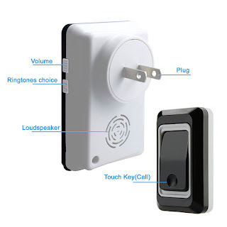 Portable Wireless DoorBell,AI-Orange Waterproof Door Bell Chime 1000 Feet Operating,28 Melodies to Choose