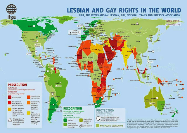 Map of Lesbian and Gay Rights in the World
