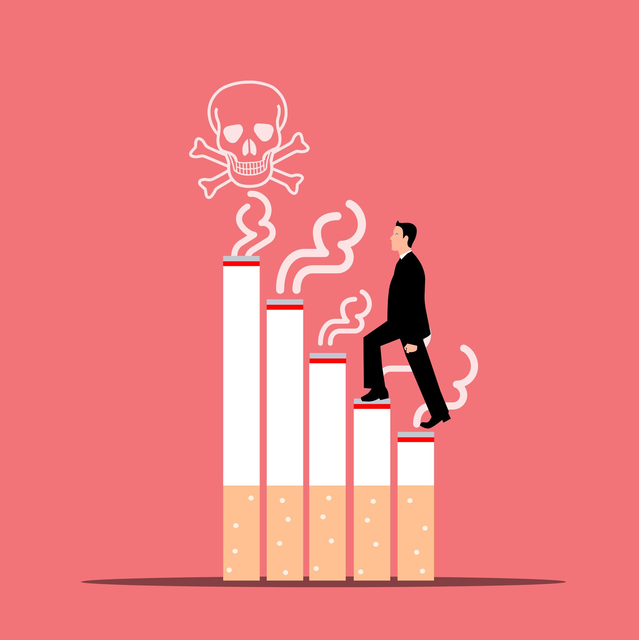 Concept Illustration of smoking kills