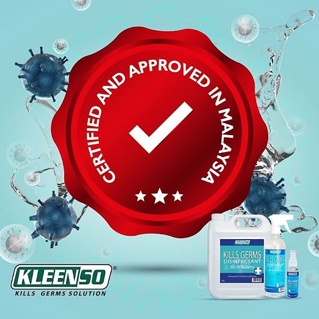 KLEENSO Kills Germs Disinfectant Gets National Pharmaceutical Regulatory Agency (NPRA) Approval & Certification