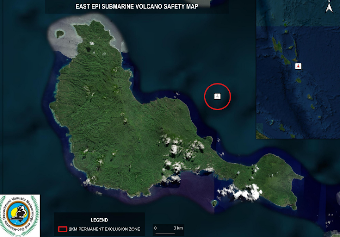 Estado de agitação menor no Vulcão submarino East Epi