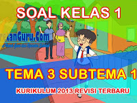 Soal Tematik Kelas 1 Tema 3 Subtema 1 Kegiatan Pagi Hari Kurikulum 2013 Revisi Terbaru