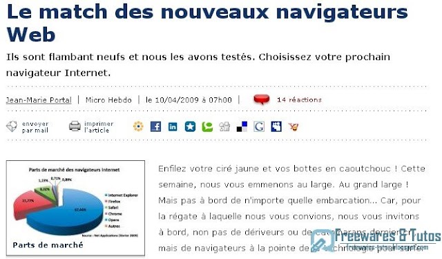 Le site du jour : Le match des nouveaux navigateurs Web