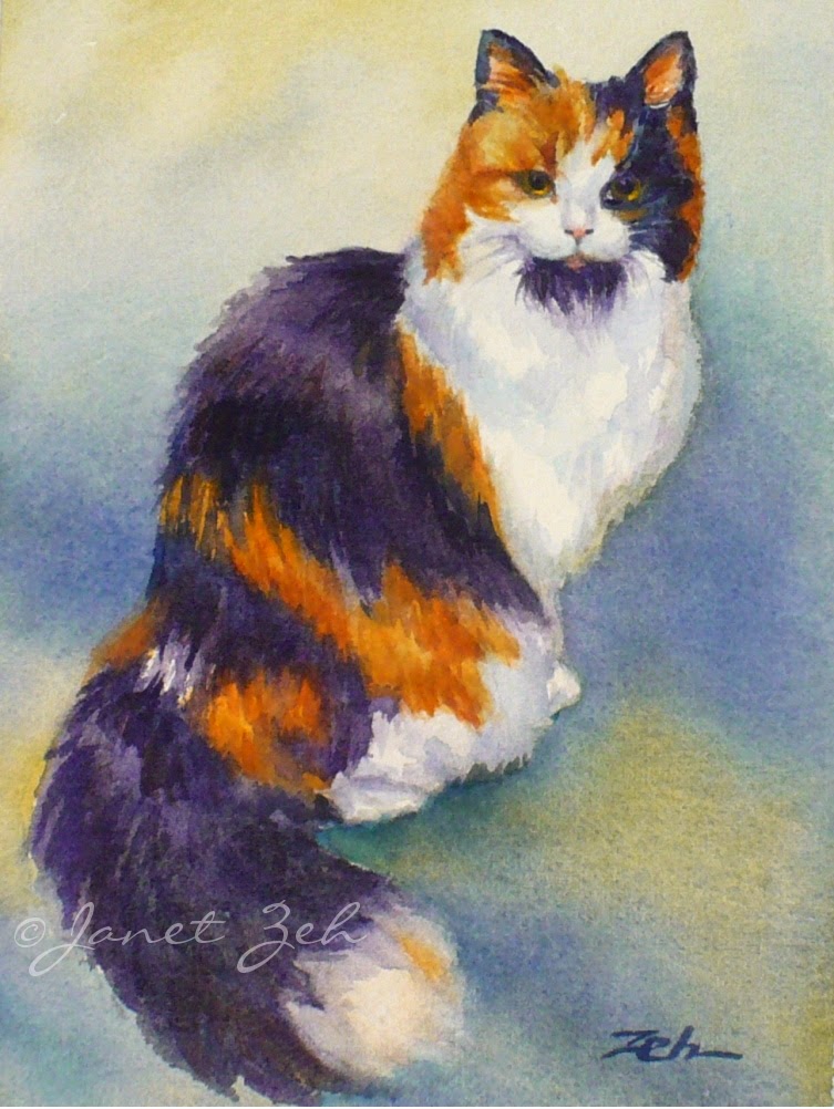 Download Janet Zeh Original Art Watercolor and Oil Paintings: Cat ...