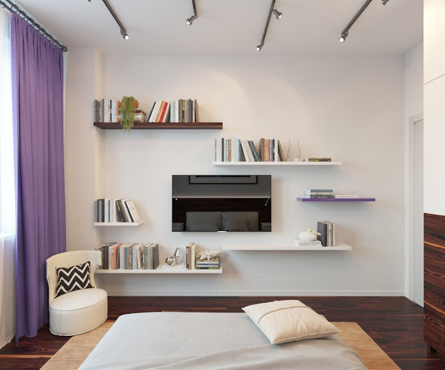 floating shelves ideas bedroom