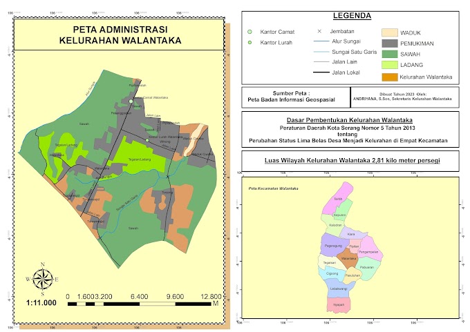 Peta Administrasi Kelurahan Walantaka