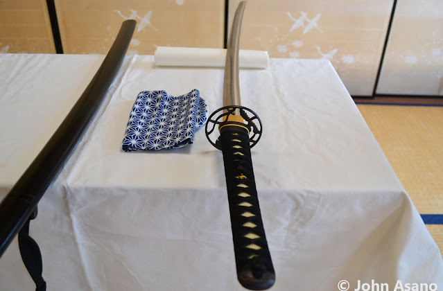 Samurai swords at the Iaido experience