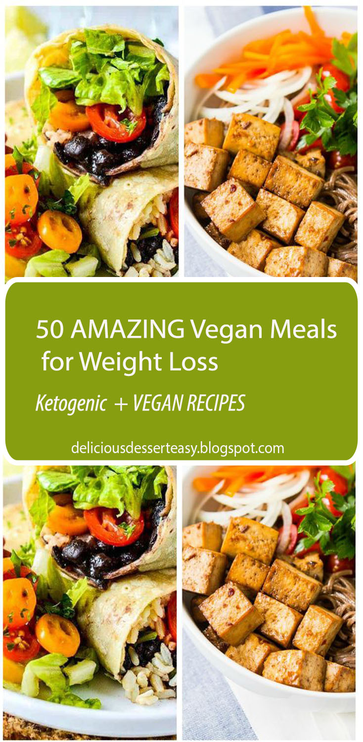 Here is a DELICIOUS collection of 50 AMAZING Vegan Meals for Weight Loss! All recipes are gluten-free & low-calorie - under 350 calories each! These recipes will help you lose weight in a delicious, healthy & satisfying way.