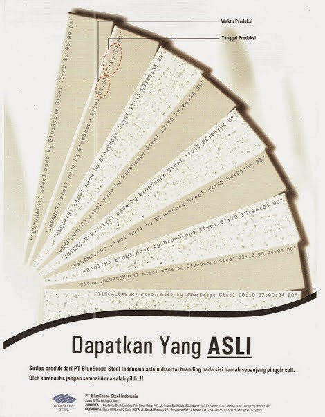 Harga Atap Spandek Lysaght  Harga Atap Zincalume Bahan 