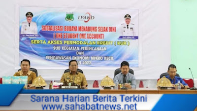 Wakil Bupati Pinrang Buka Sosialisasi Budaya Menabung Sejak Dini 