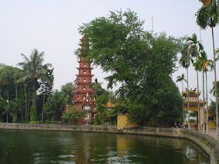 Pagoda near river. Hanoi (Vietnam)