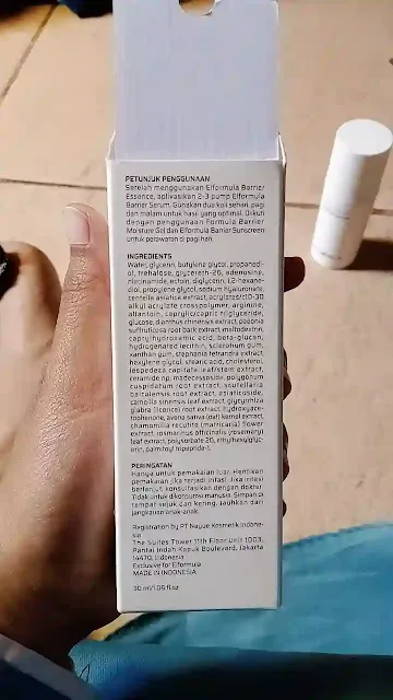kandungan Elformula CeraHydro Barrier Serum
