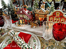 Christmas Village Tablescape