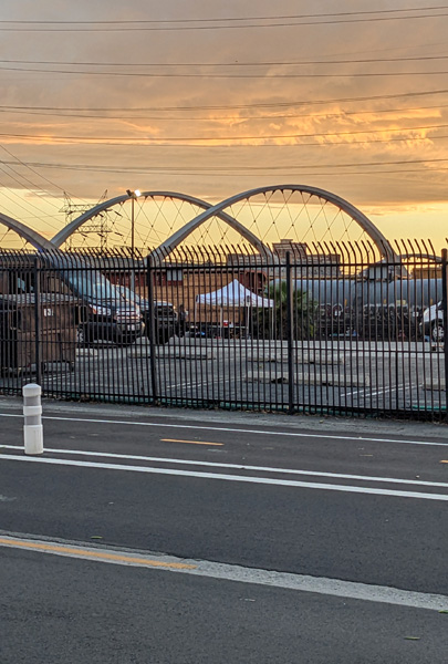 An image I took of Los Angeles' Sixth Street Bridge at sunset...on September 11, 2022.