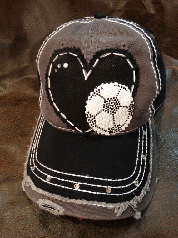 Soccer mom hat, blingirl, soccer hat