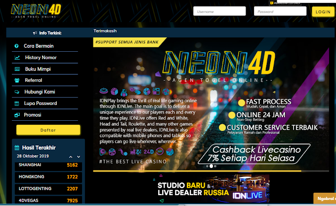 SITUS NEON4D - BANDAR TOGEL ONLINE TERPERCAYA