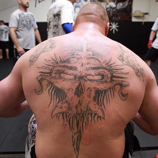 Brock Lesnar has quite a collection of tattoos including a large back piece