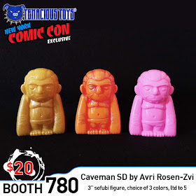 New York Comic Con 2019 Exclusive Caveman SD Soft Vinyl Figures by Avri Rosen-Zvi x Tenacious Toys