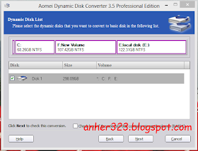 mengconvert semua partisi hardisk