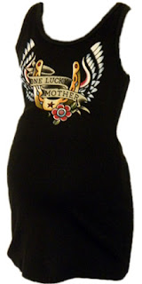 Cool Punk Rock Rockabilly Trendy Tattoo One Lucky Mother Tank Top by Baby Rebellion