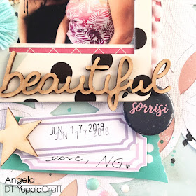 Beautiful Sorrisi Scrapbook Layout by Angela Tombari Yuppla Craft DT