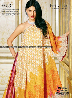 Gul Ahmed Festive Eid Limited Collection 2015-2016 [Trencia Satin Silk]