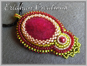 bead embroidery pendant