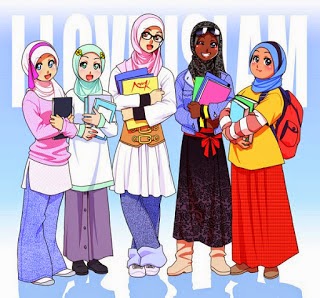  Lifestyle Wallpaper  gambar kartun  muslimah  keren 