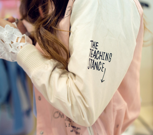 Printed Writing Sports Jacket