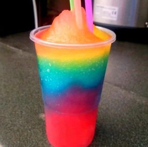 Rainbow Slush Puppy #drink #cool