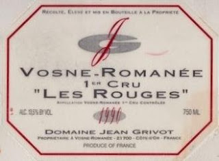 Domaine Jean Grivot Vosne Romanée 1er Cru Les Rouges