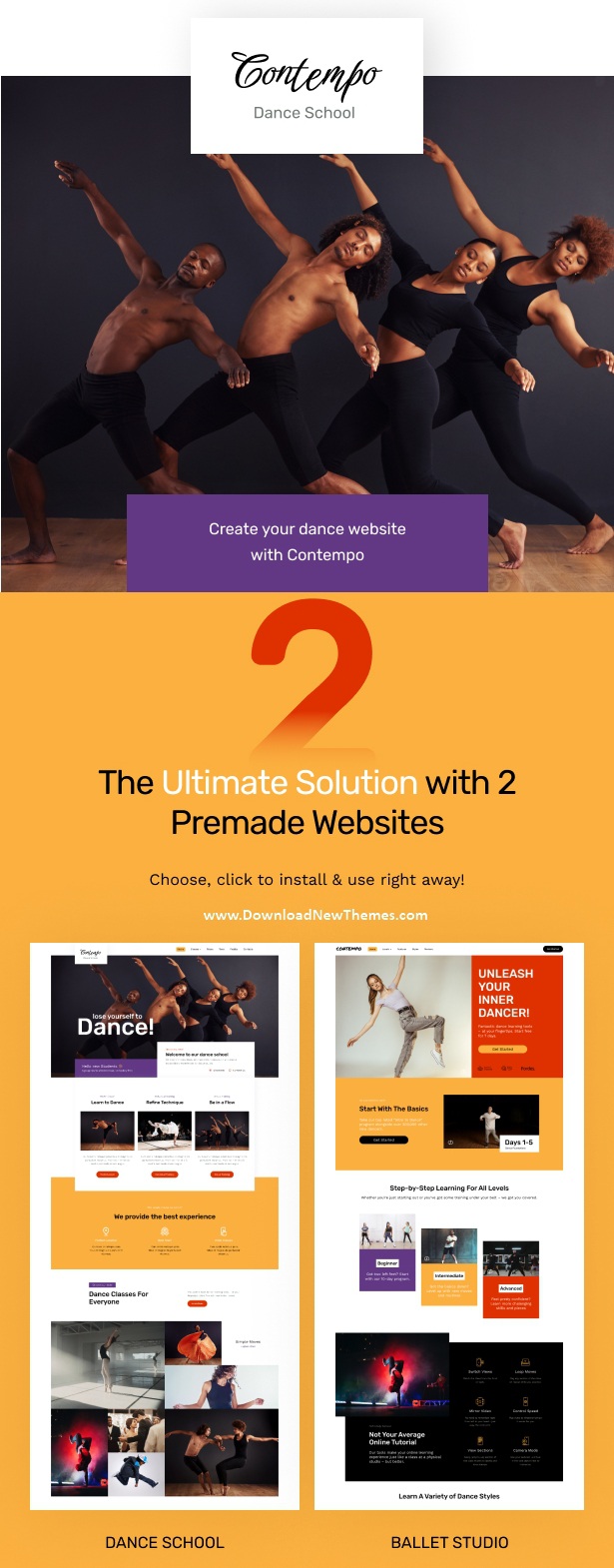 Download Dance School Website Theme