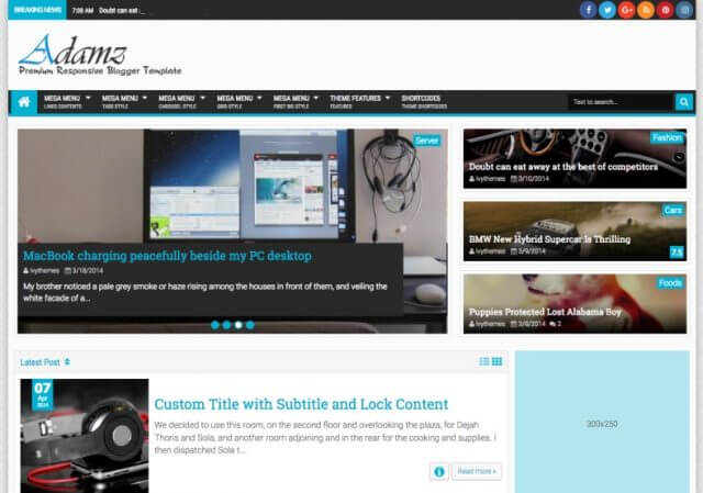 ADAMZ  BLOGGER TEMPLATE