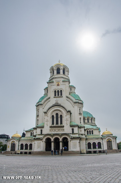 Cathedral Saint Aleksandar Nevski, Sofia, Bulgaria - frontal view