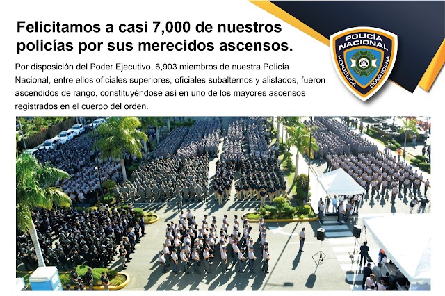 Felicitamos a casi 7,000 de nuestros policías por sus merecidos ascensos