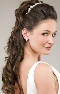 Formal Half up Long Curly Hairstyles 2013