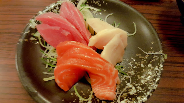 salmon tuna sashimi edo ichi sandakan japanese food