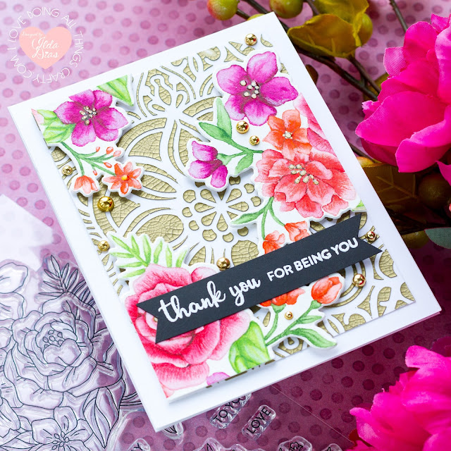 Tonic Studios, September 2020, Heartfelt Corsage, Blog Hop,Giveaway,Happy Mail Envelop,floral cards,Card Making, Stamping, Die Cutting, handmade card, ilovedoingallthingscrafty, Stamps, how to,