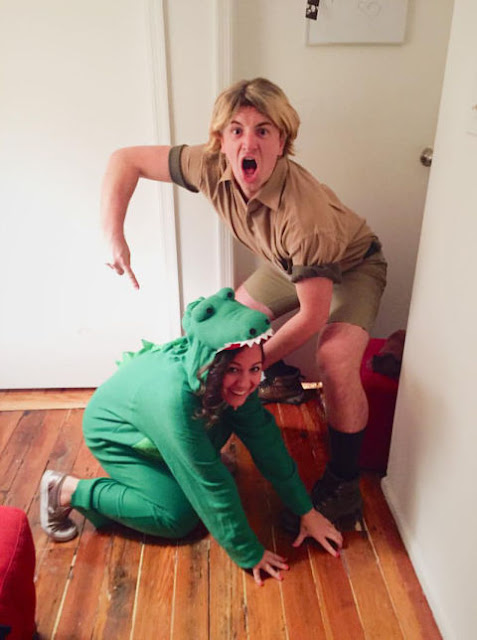 Steve Irwin and Croc
