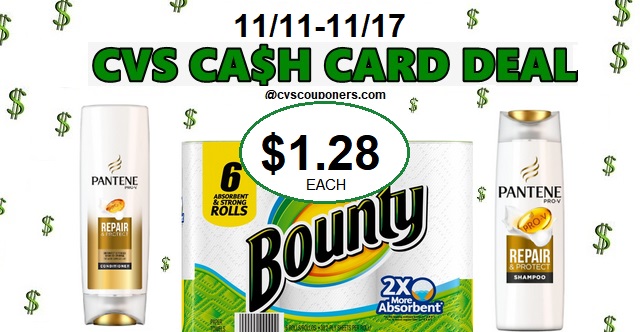 http://www.cvscouponers.com/2018/11/CVS-bounty-pantene-cash-card-deal-1111-1117.html