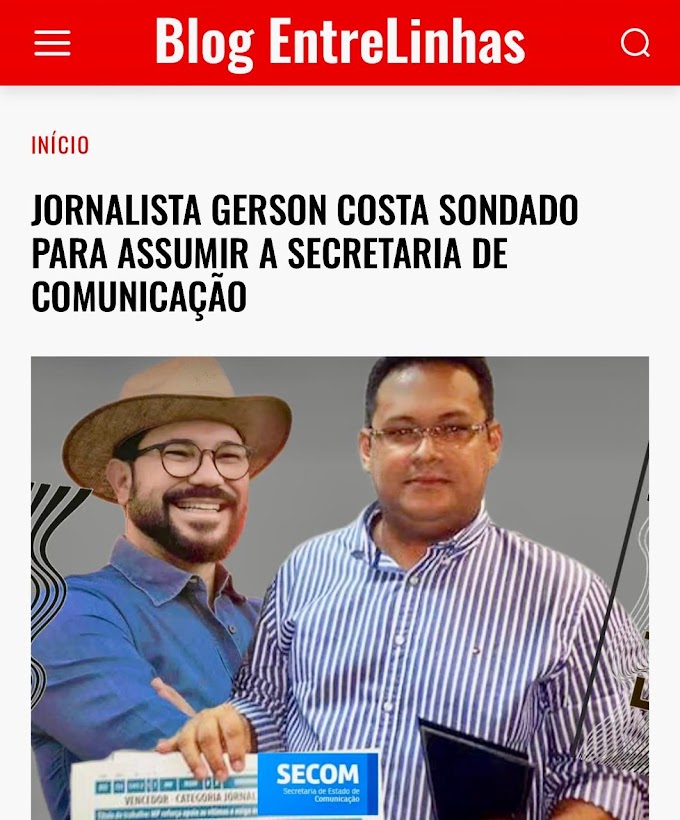 Gerson Costa cotado para SECOM de Rondônia: Revelações de Nilton Salina
