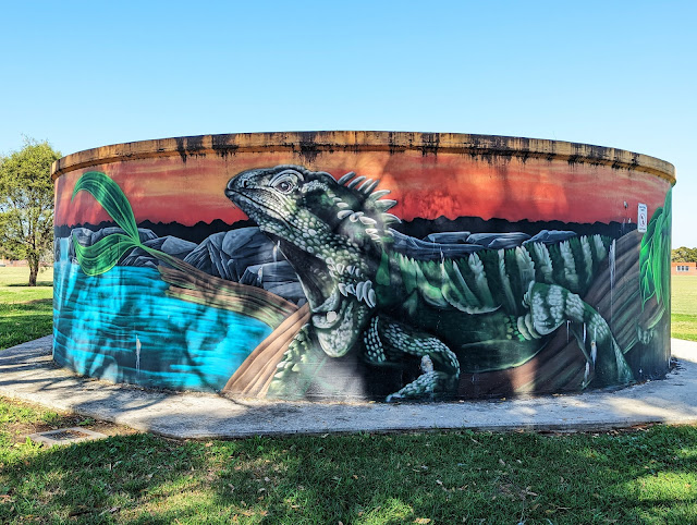 Riverwood Street Art | Painted Water Tank by Brode Compton