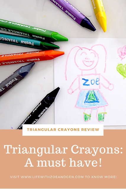 Triangular crayons by Kid Wonder PH review. If you want to help your child with their writing grip, this is a must-have. For only 199 pesos! Available on Shopee. Product review by Life with ZG
