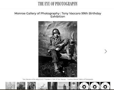 screen shot og :'Oiel de la Photographie feature on Tony Vaccaro exhibit