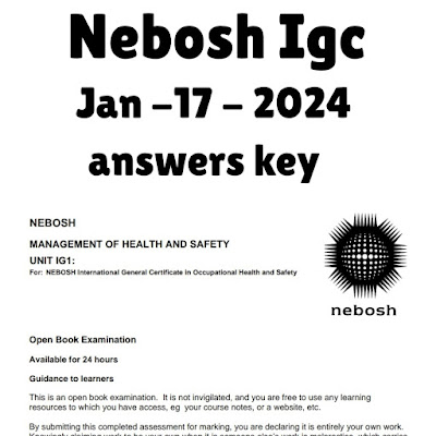 Nebosh Igc Jan -17 - 2024 answers